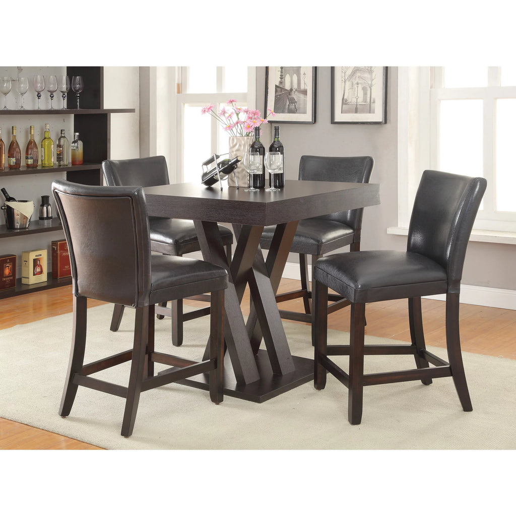Cappuccino Square Counter Height Table Q210122