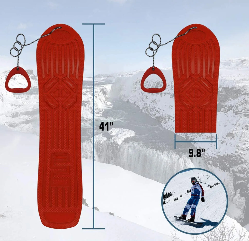 Snowboogie Snowboard 105 Single Rider Snow Board with Tow Leash D501593