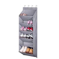 Over the Door Shoe Organizer with 6 Deep Pockets Grey K9014