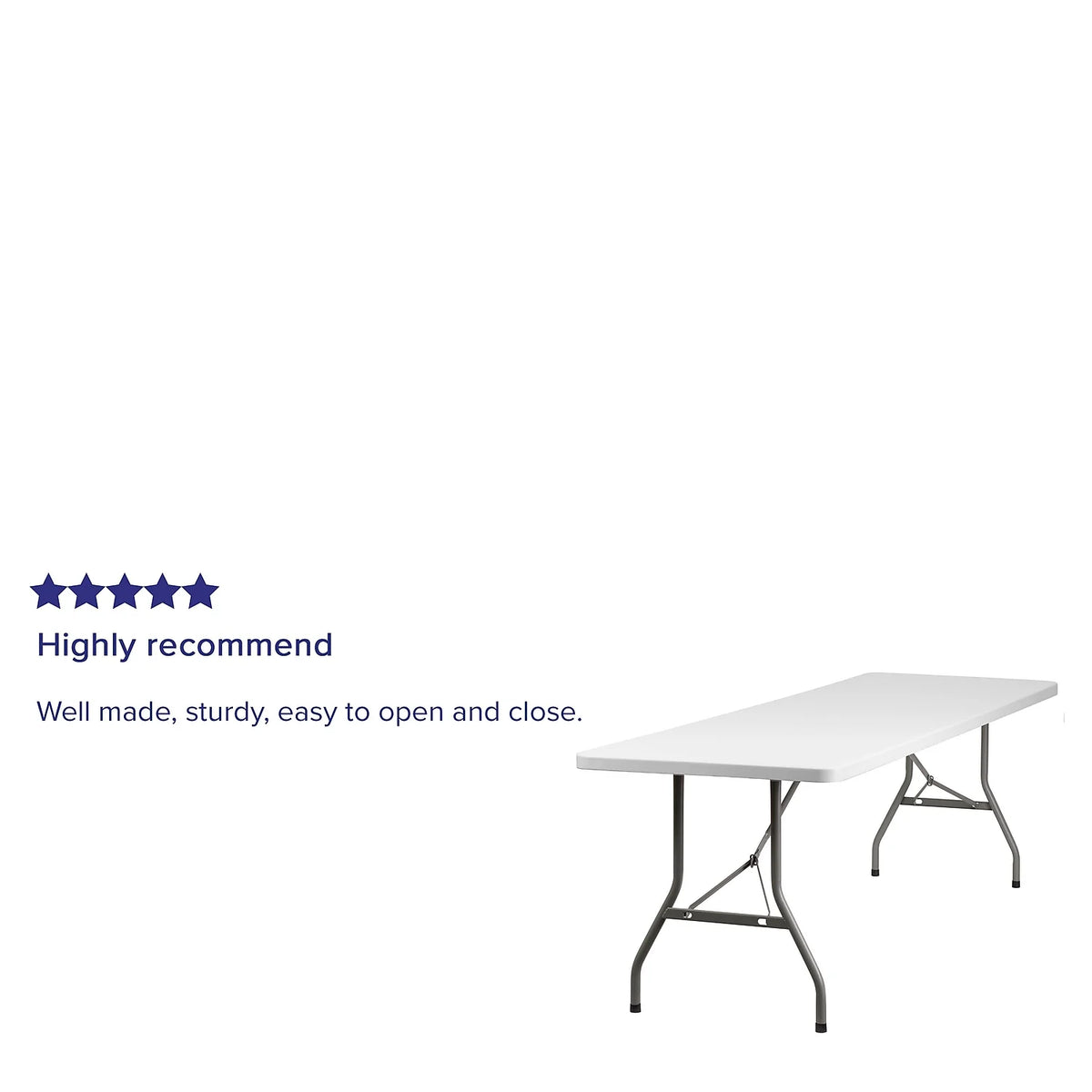 Granite White Plastic Folding Table E939