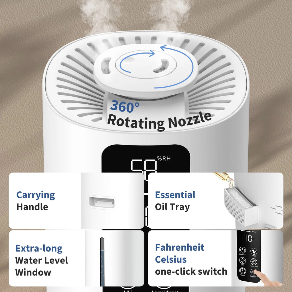 8L Top Fill Ultrasonic Floor Humidifier C57794