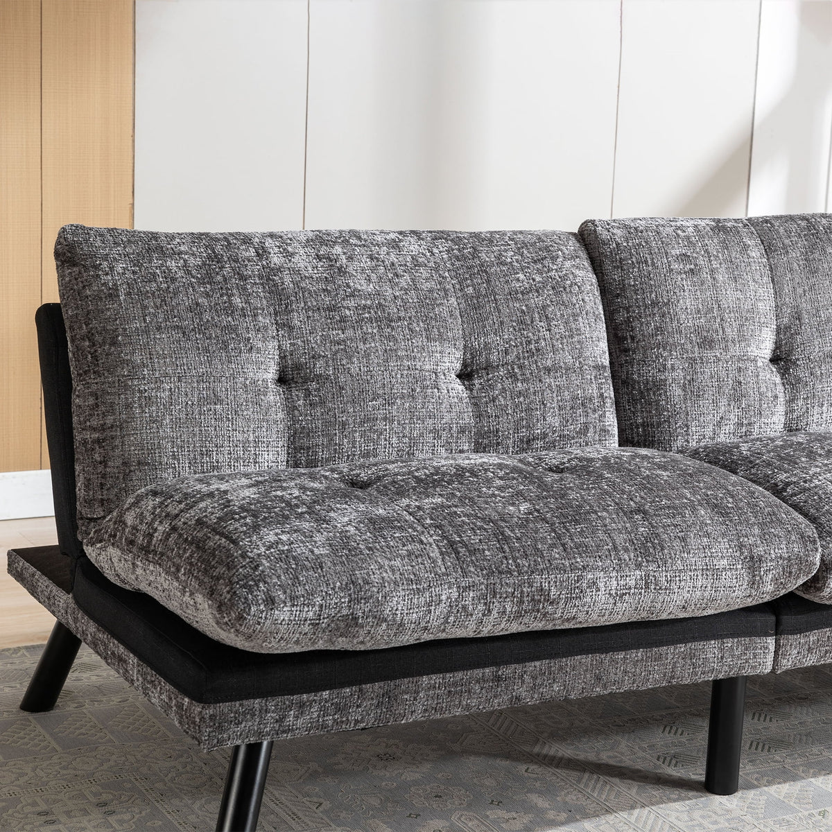 Grey Convertible Sofa Bed I169607