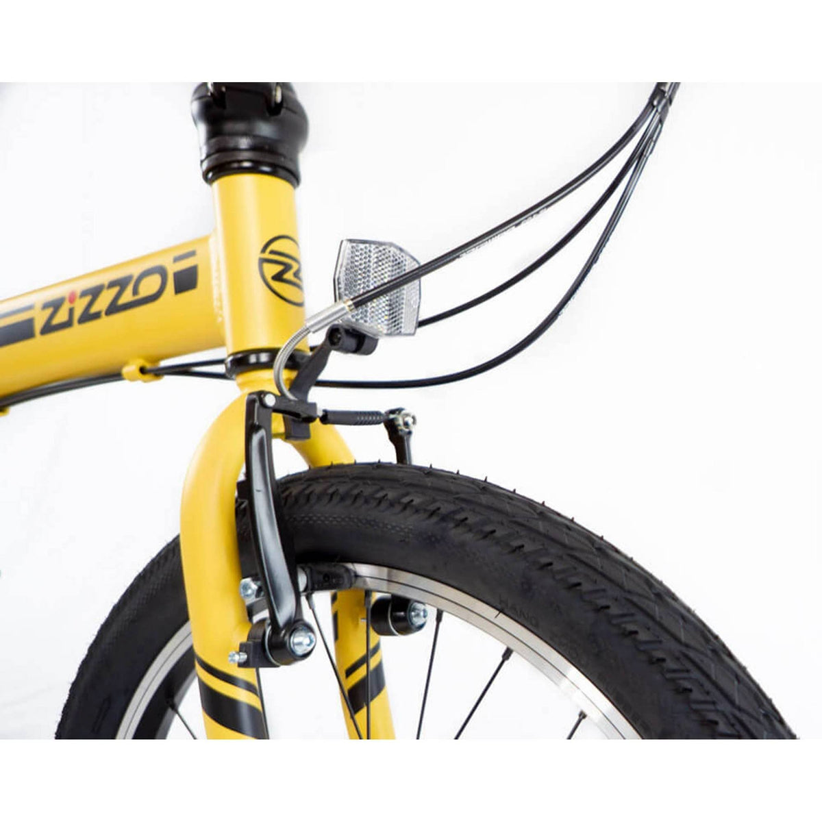Yellow 7-Speed Aluminum Folding Bike F492