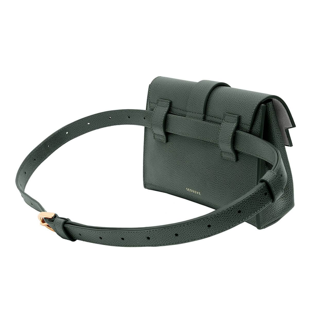 Pebbled Mint Silver Belt Bag I16358
