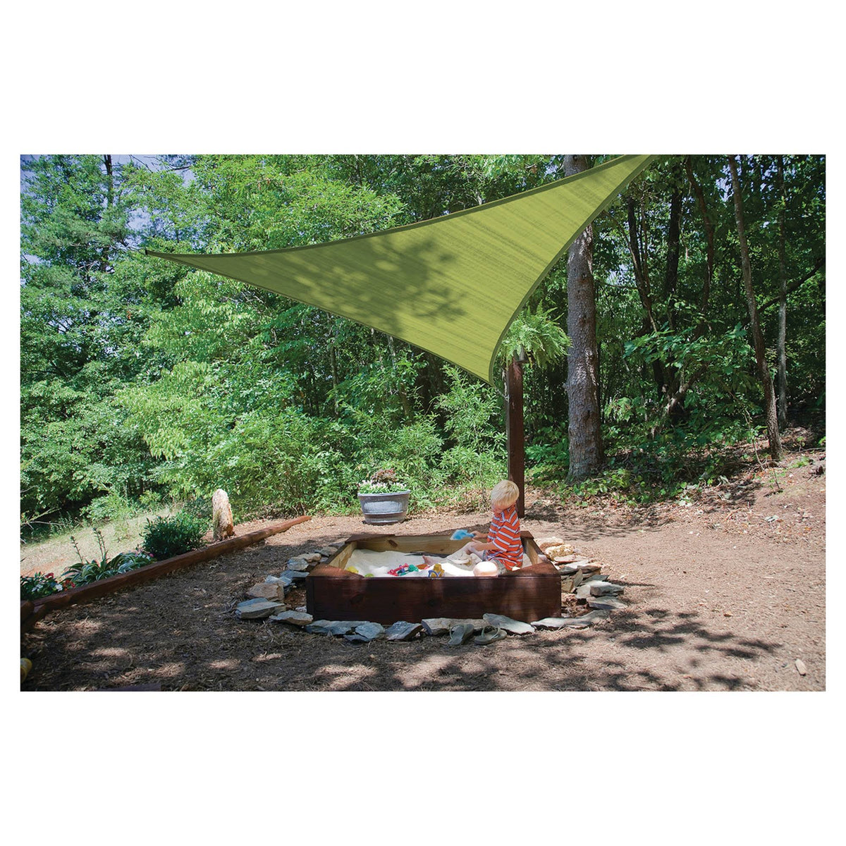 16& Lime Green Triangle Shade Sail Z207