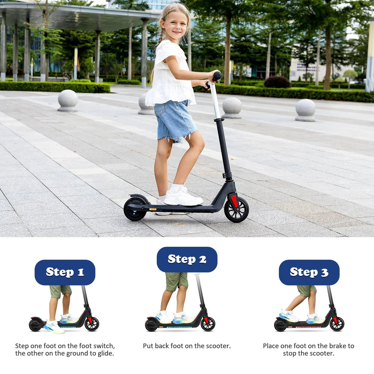 Electric Scooter for Kids 120W Pink F16918