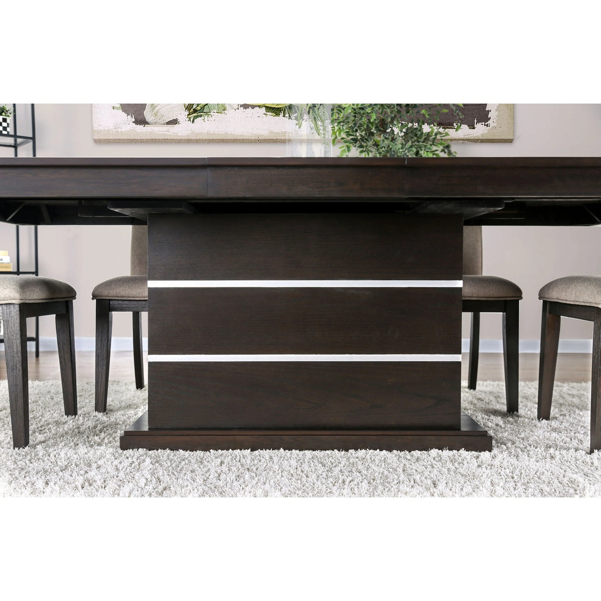 Espresso Wood Expandable Dining Table I655