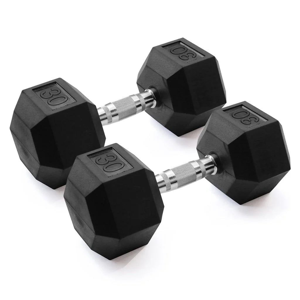 25lb Rubber Hex Dumbbell Pair A23952