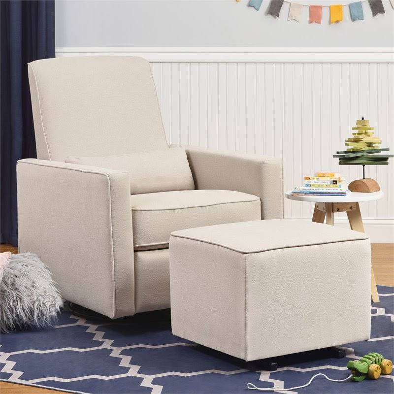 Cream Gliding Ottoman U44658