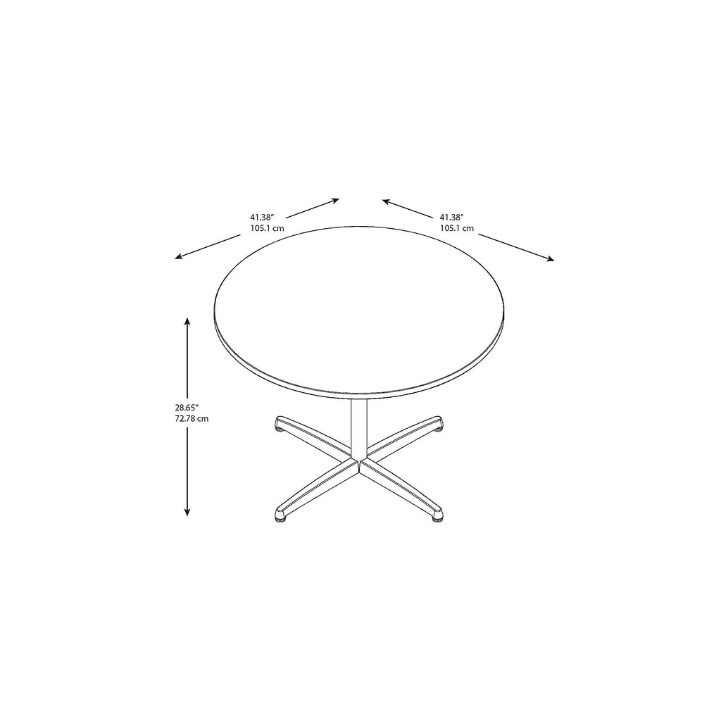 42W Round Conference Table with Metal Base U201