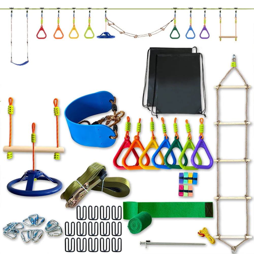 50ft Ninja Slackline with 11 Pcs Accessories T11565