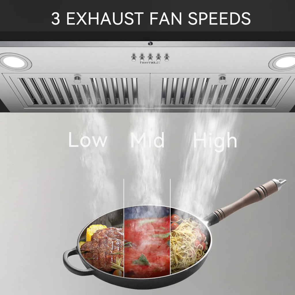 30 inch Range Hood Insert with Washable Baffle Filters and Charcoal Filters J295590