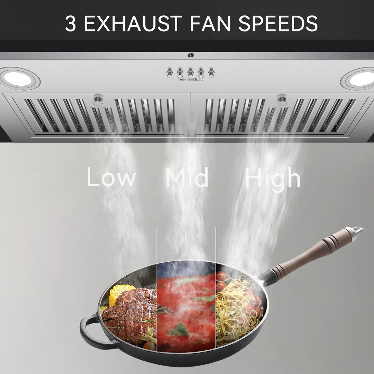 30 inch Range Hood Insert with Washable Baffle Filters and Charcoal Filters J295590