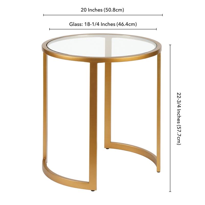 Brass Side Table L8636