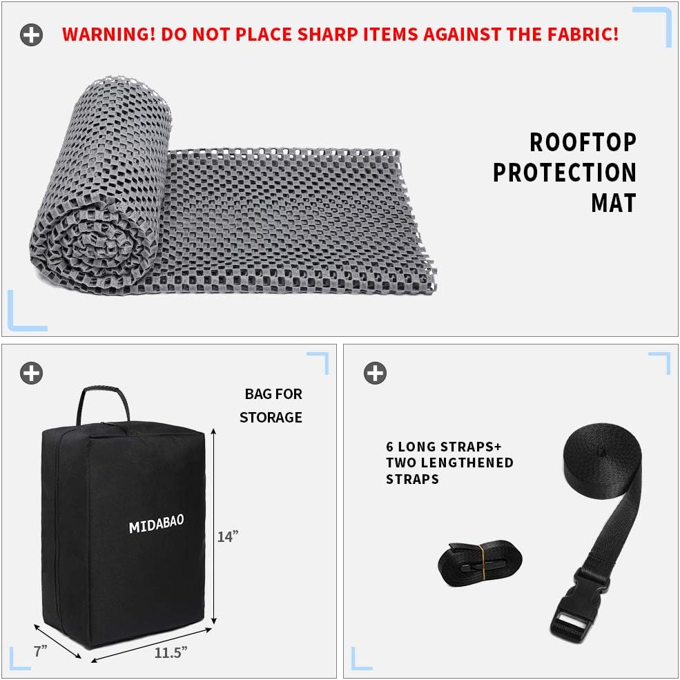 21 Cubic Waterproof Car Roof Top Carrier with Anti-Slip Mat L12938