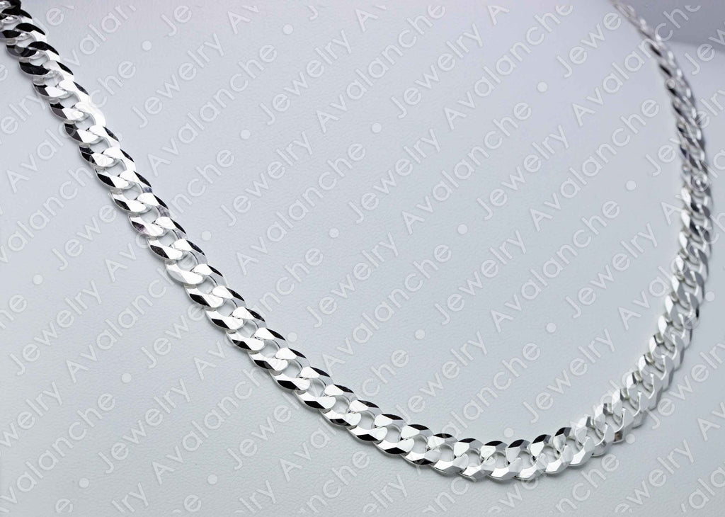 .925 Sterling Silver Flat Curb Chain Necklace 22 inches B943775