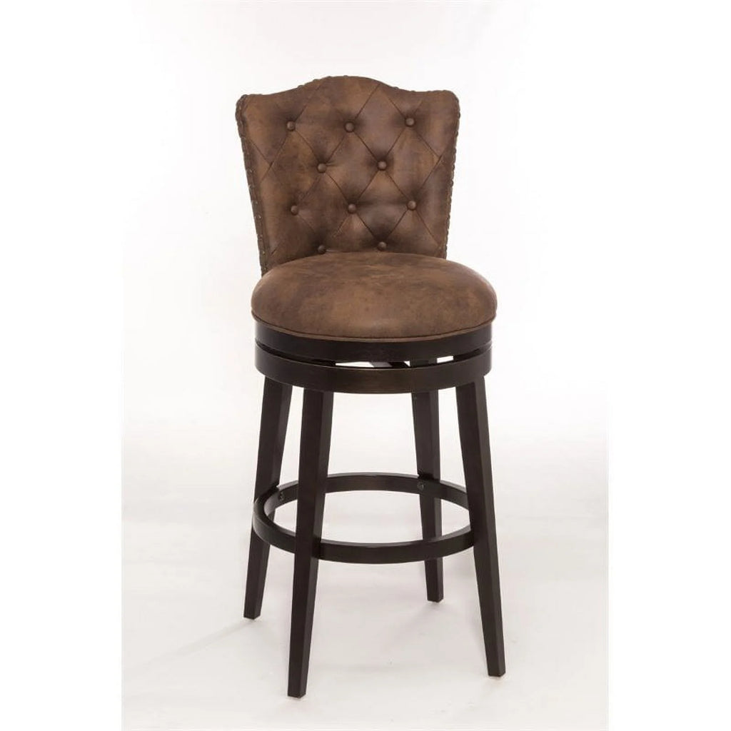 Faux Leather Swivel Bar Stool - Set of 2 T443756