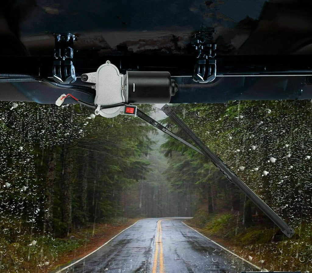 12V Universal Windshield Wiper Kit, 90 Degree Wipe Sweep, Pack of 2 F6352