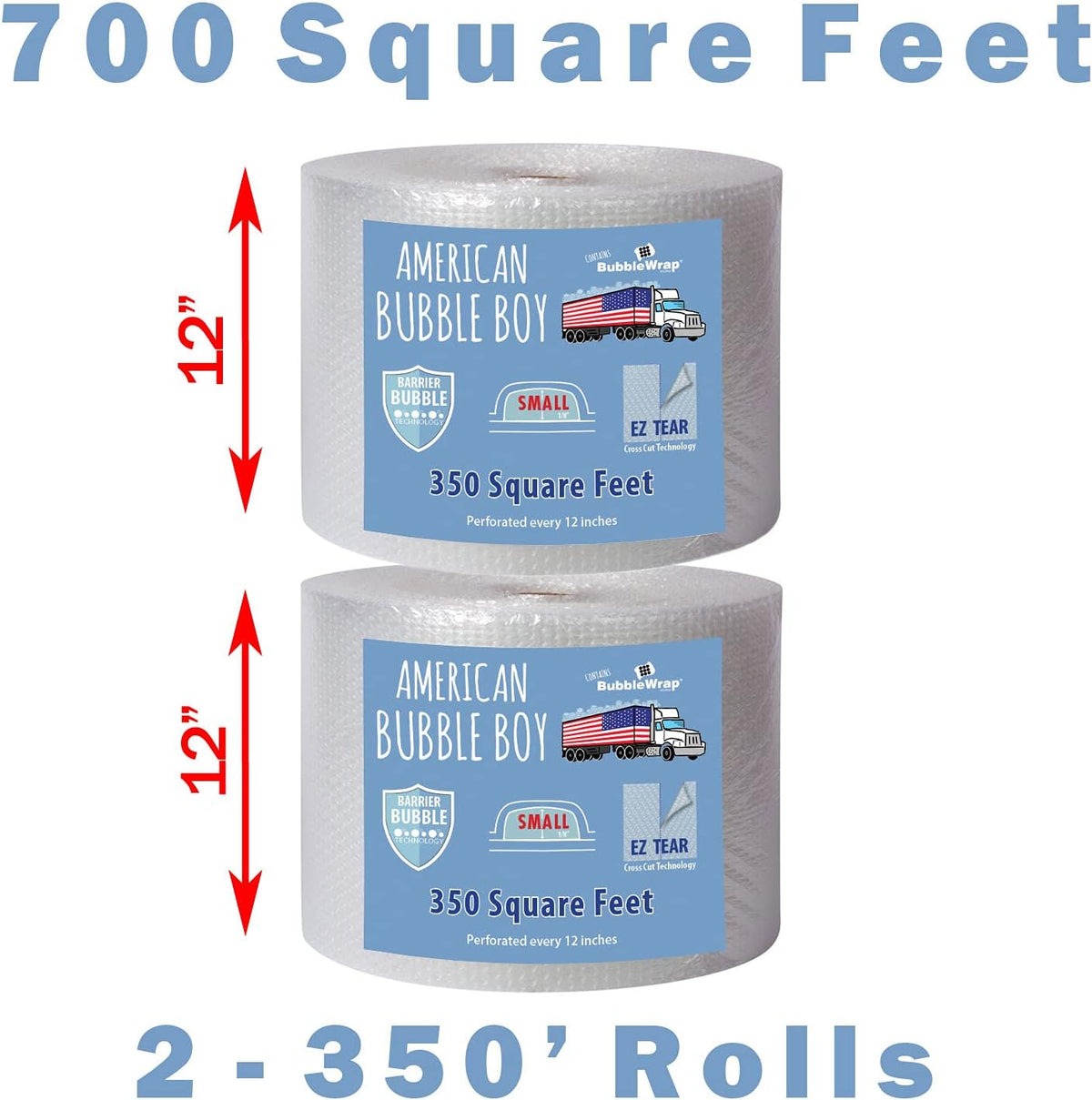 Bubble Wrap 400' Medium Pack of 2 E538