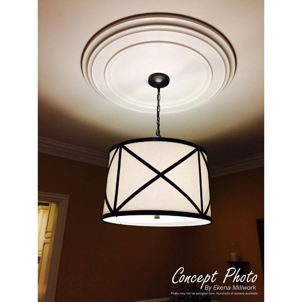 Hand-Painted Polished Copper Ceiling Medallion U18478
