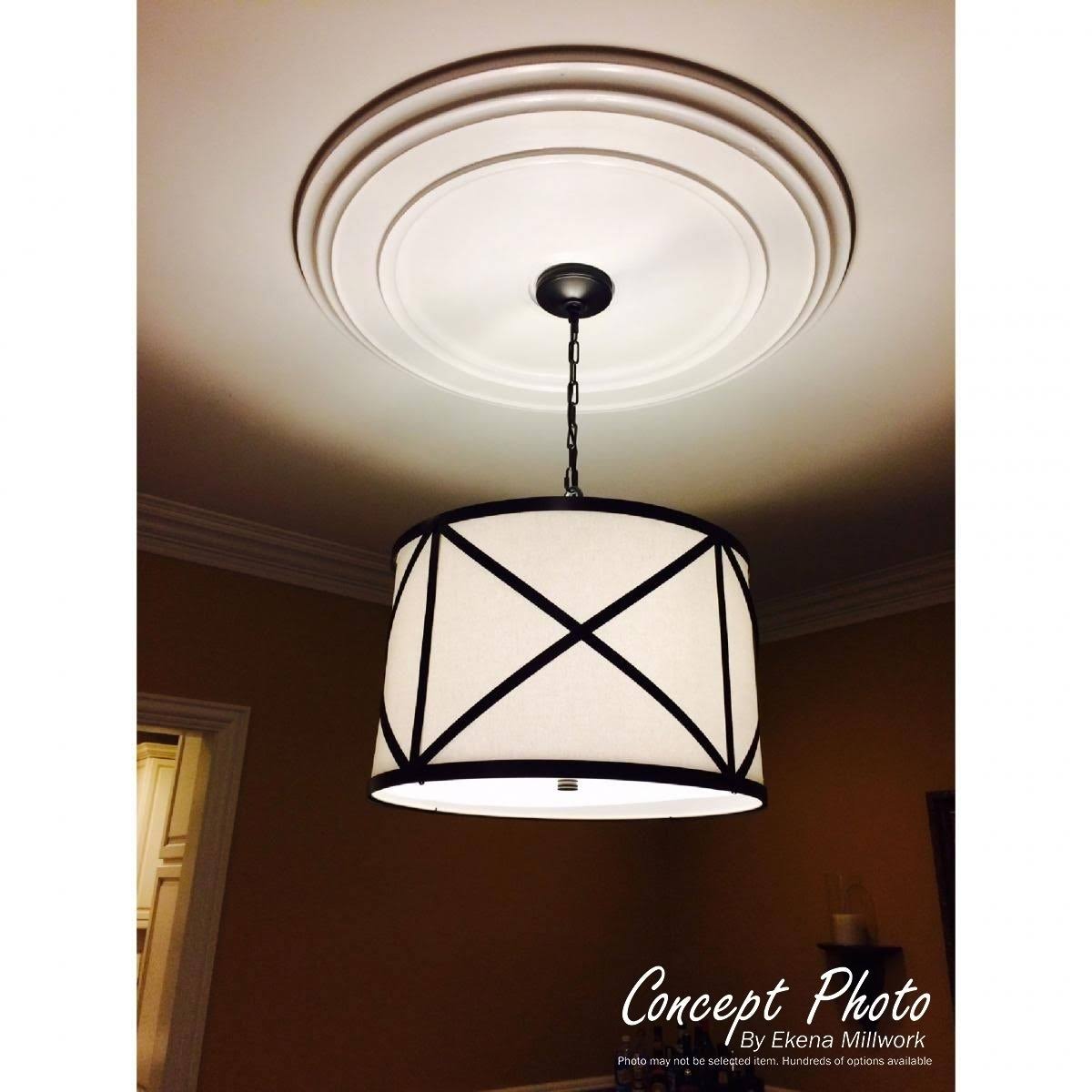 Hand-Painted Polished Copper Ceiling Medallion U18478