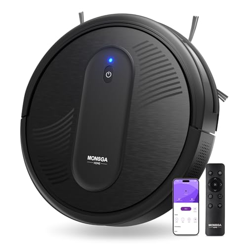Robot Vacuum Cleaner, 3000Pa Suction, 3.2" Super-Slim, 140Min Runtime Z857686