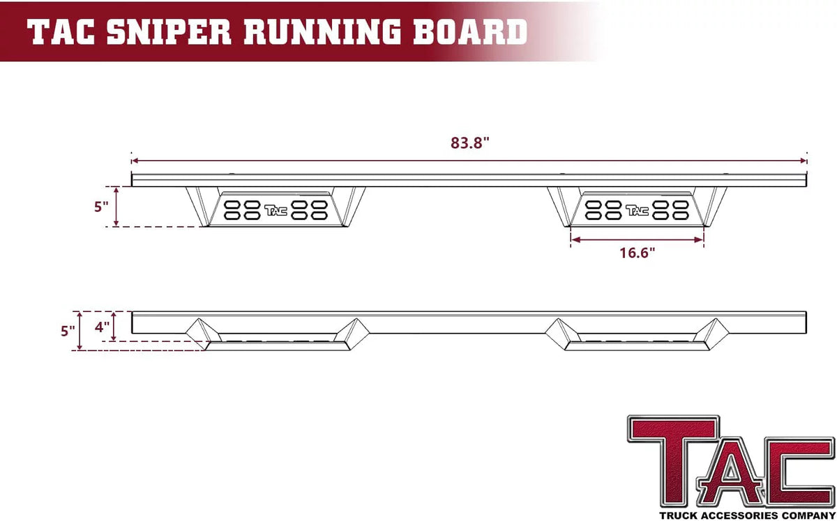 Running Boards 4" Drop Side Steps Nerf Bars 2pcs O2793