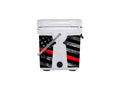 Red Line Decal Wrapped White 30 Hard Cooler T34835