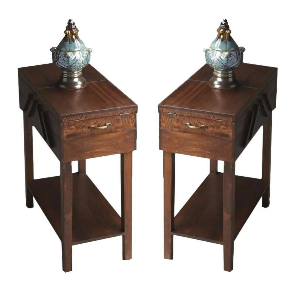 Acacia Wood End Table Set of 2 Q9925