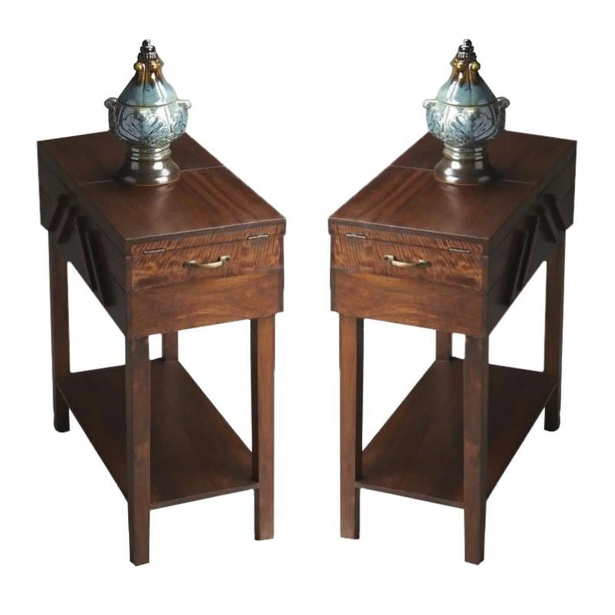 Acacia Wood End Table Set of 2 Q9925