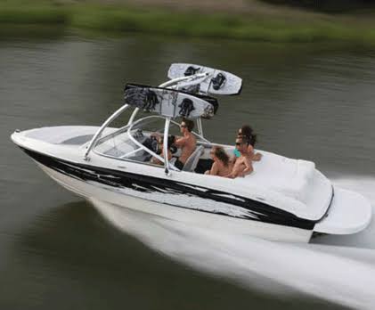 Teal Semi Custom Boat Cover for V-Hull Runabout Wakeboard Tower Outboard I595666