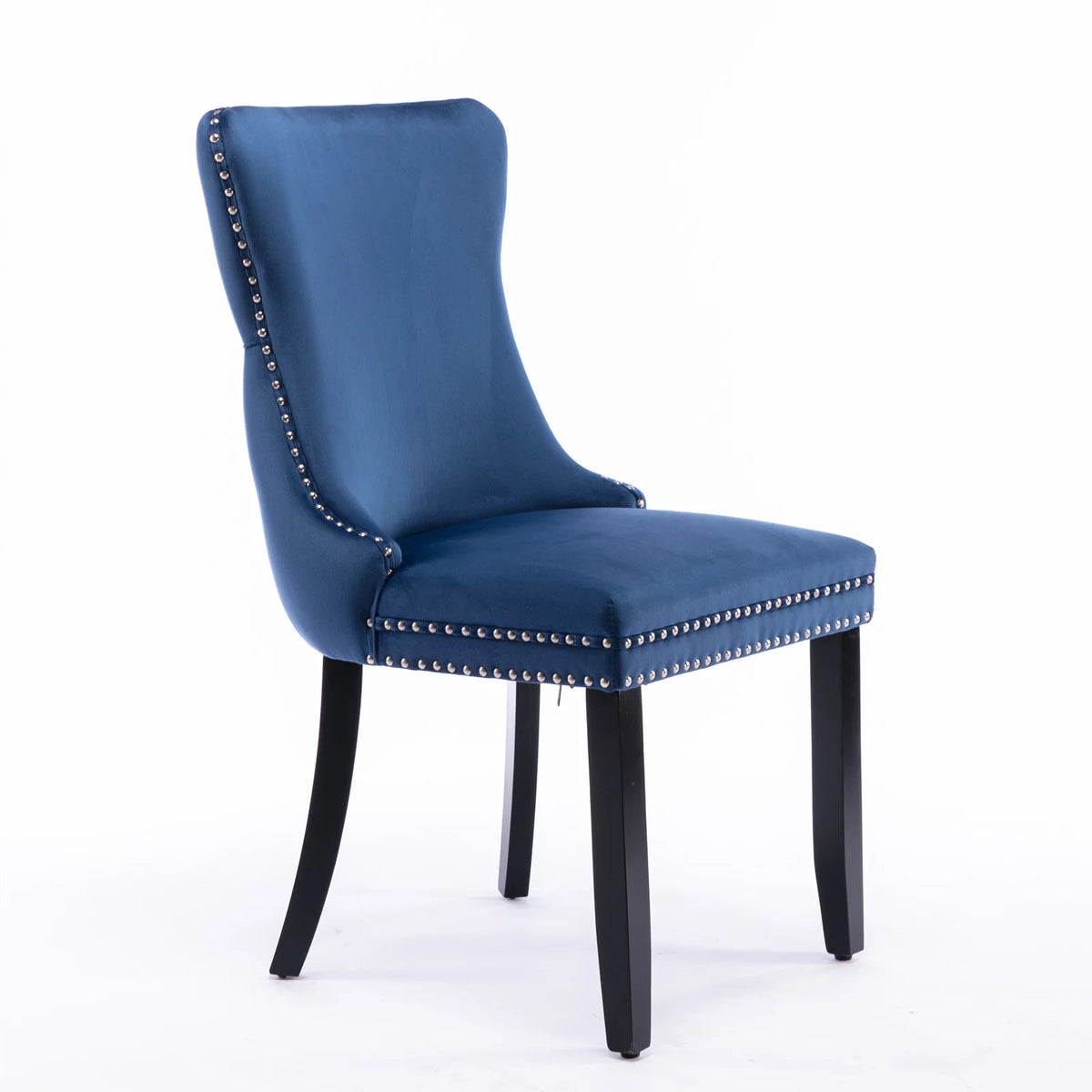 Velvet Wing Back Dining Chairs Set of 2 Blue E938408