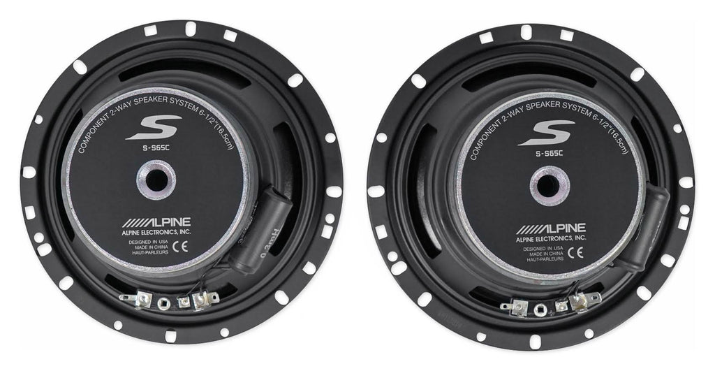 2 Pairs 6.5x22 Car Audio Component Speakers with Tweeters O423462