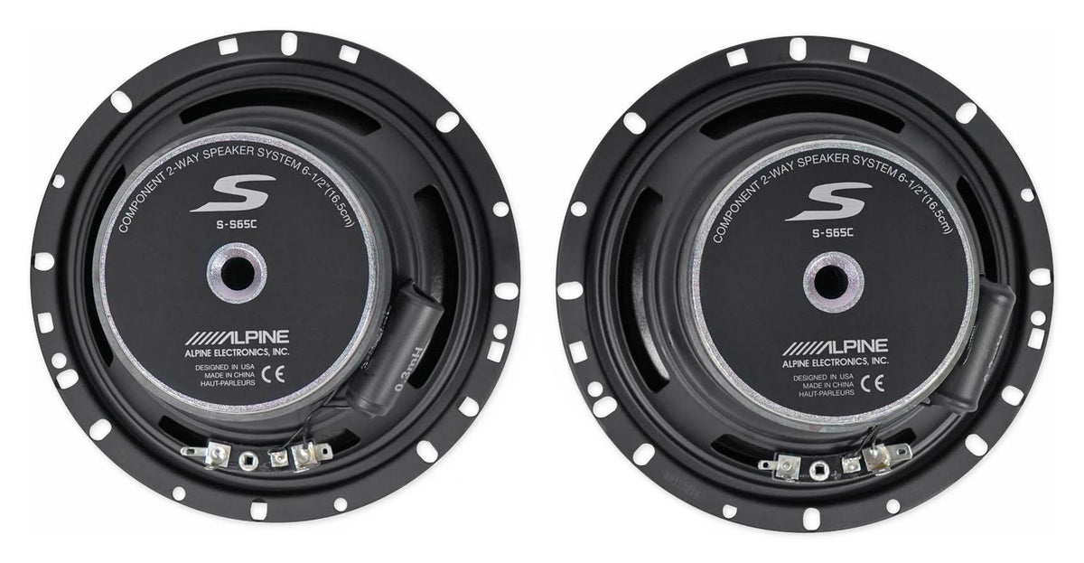 2 Pairs 6.5x22 Car Audio Component Speakers with Tweeters O423462