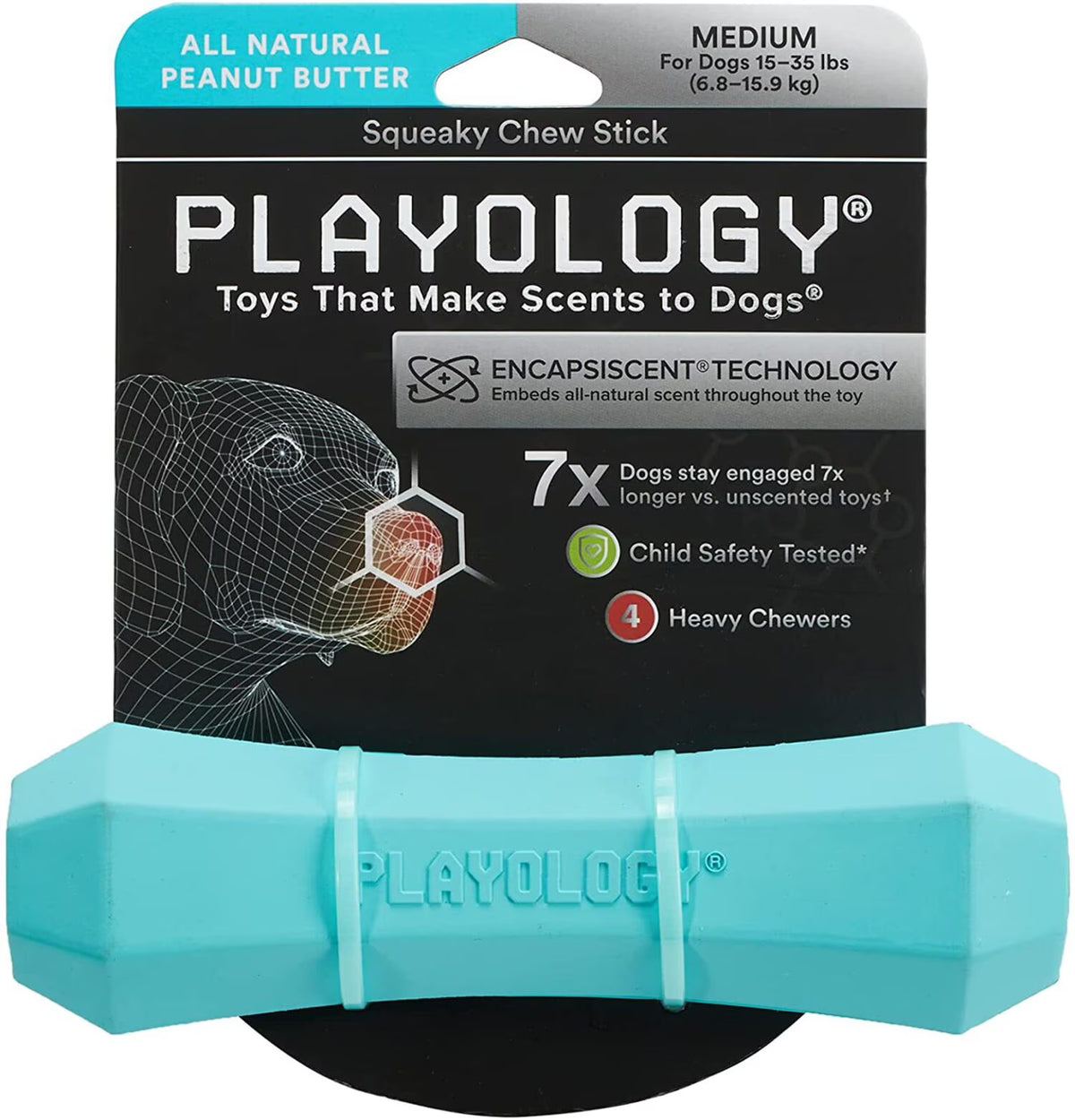Blue Squeaky Dog Chew Stick Toy I594