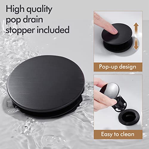 Tall Matte Black Vessel Sink Faucet X69148