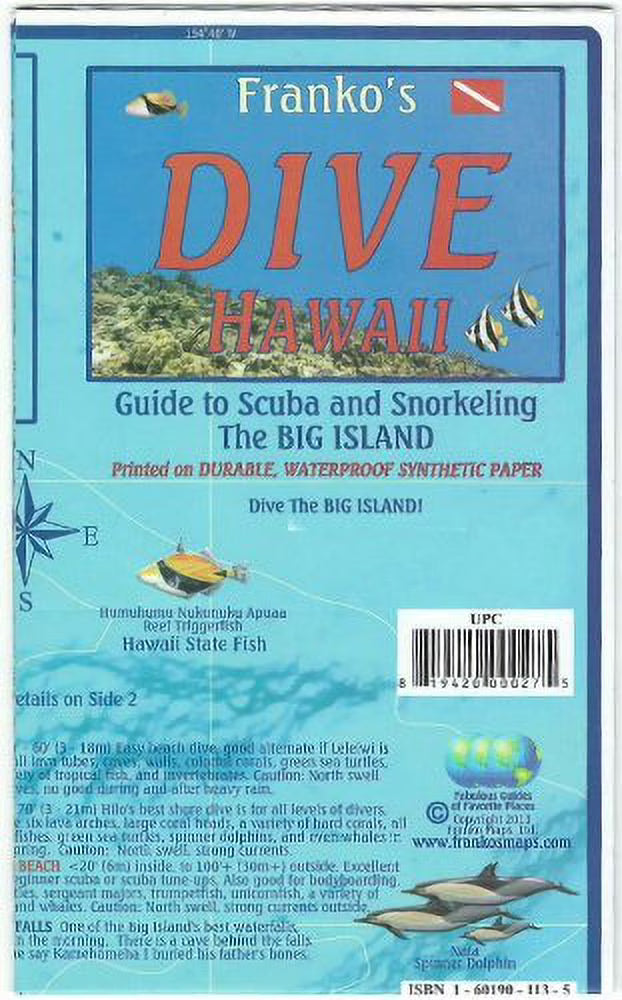 Waterproof Dive & Snorkeling Guide Map V490