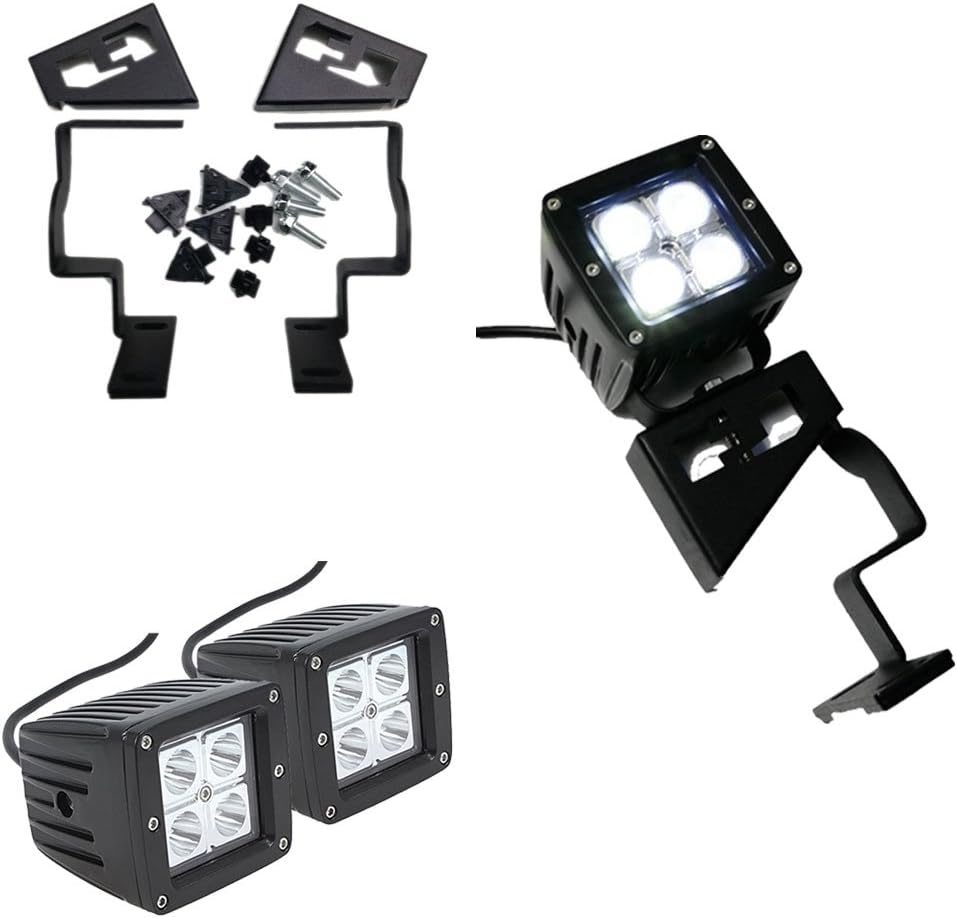12W Cube Spot Beam LED Front Cowl Light Kit with Steel Mounting Brackets G7762