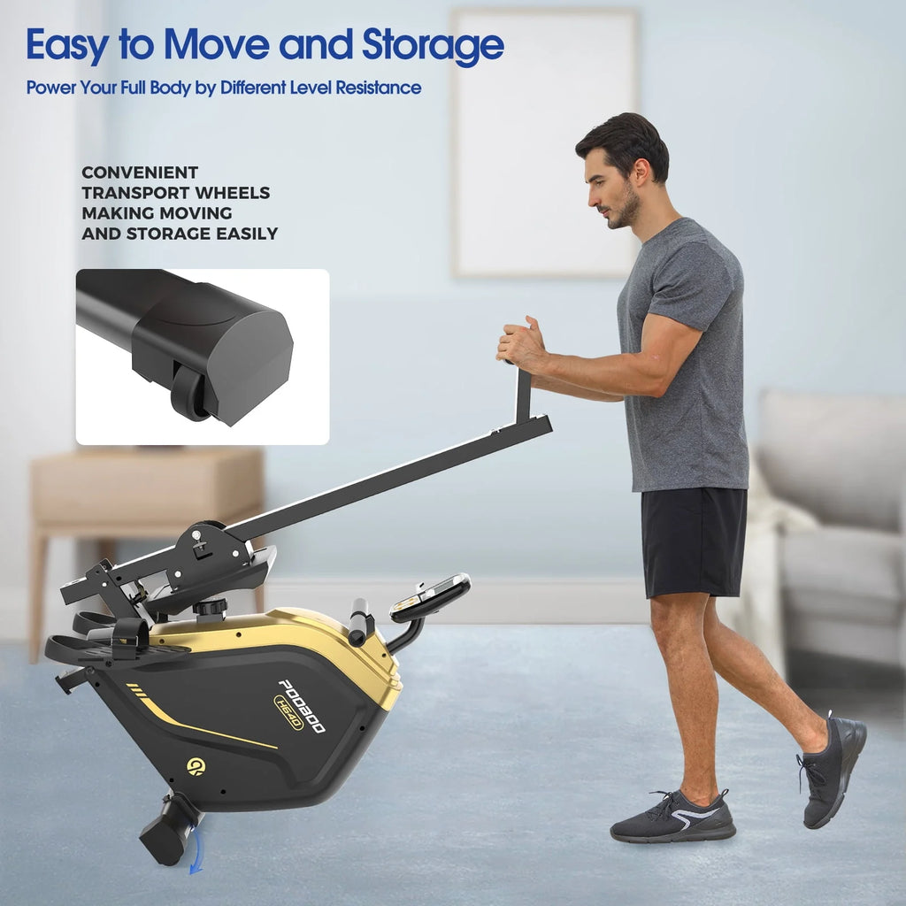 Foldable Magnetic Rowing Machine with 16 Level Resistance N407
