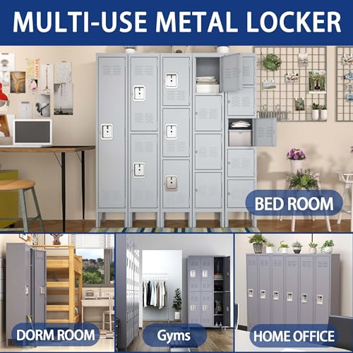 6 Door 72" H Metal Lockers with Lock L109466