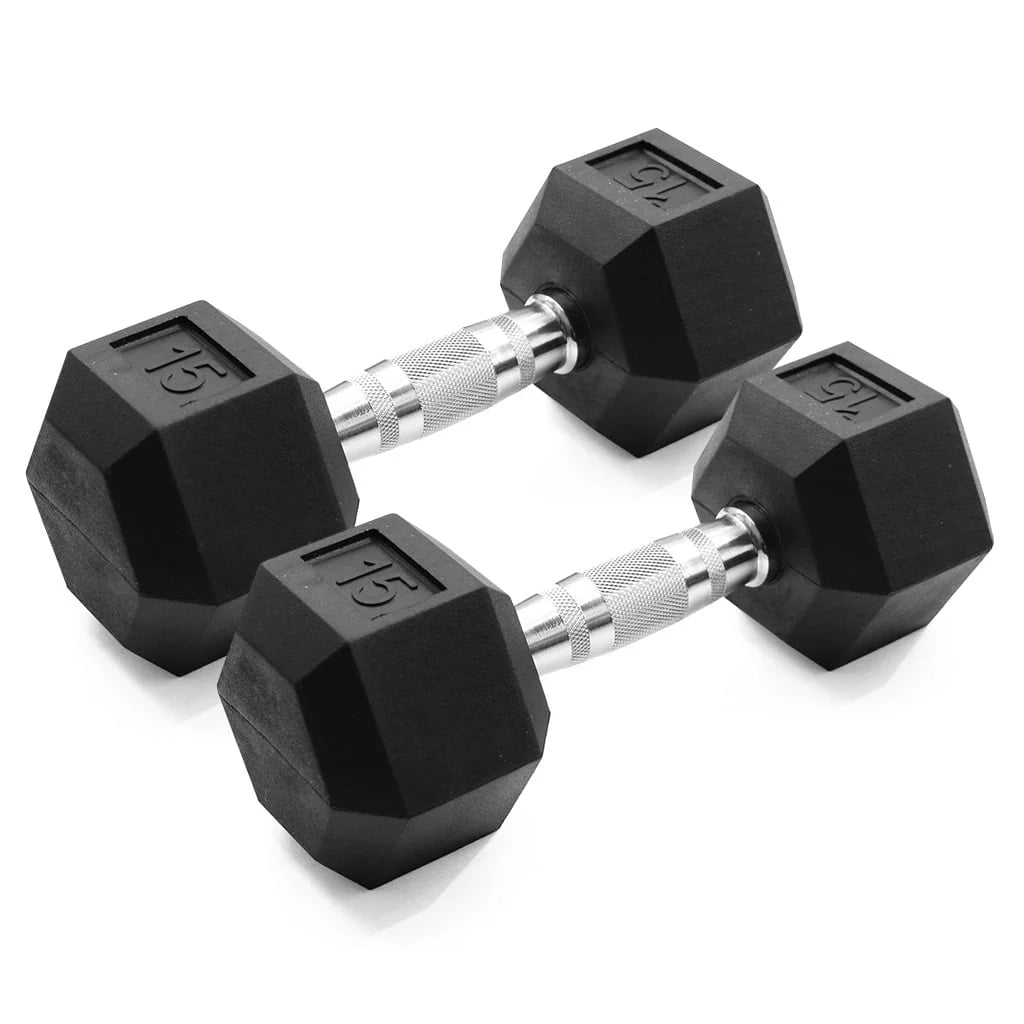 25lb Rubber Hex Dumbbell Pair A23952