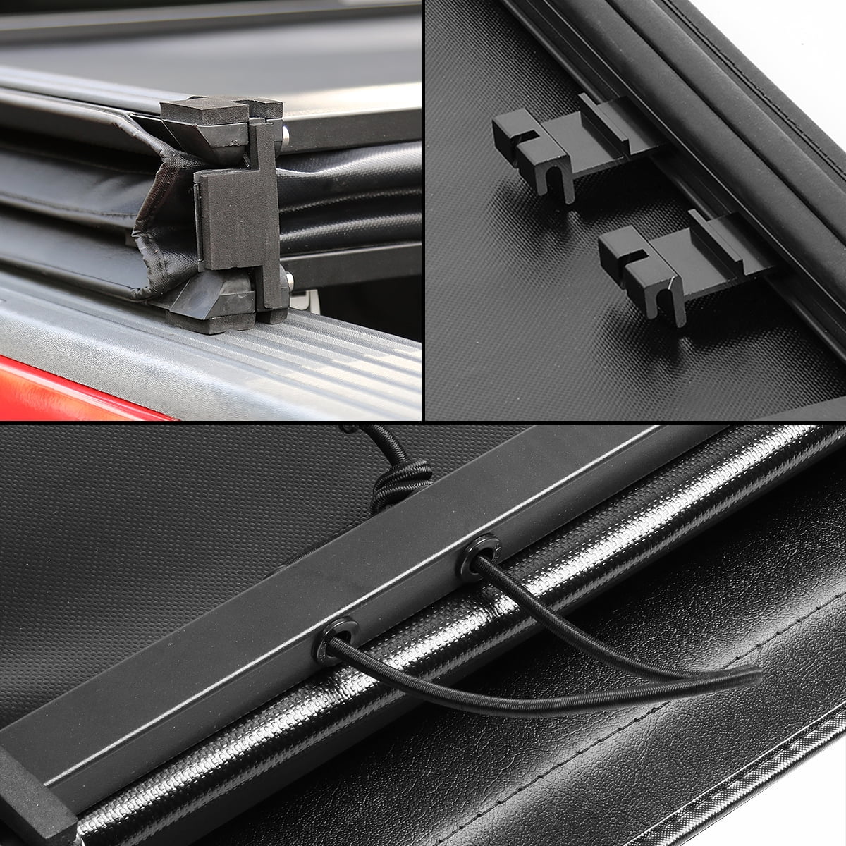Tri-Fold Soft Top Tonneau Cover for Ford F250 F350 Super Duty 6.5' Bed E446725