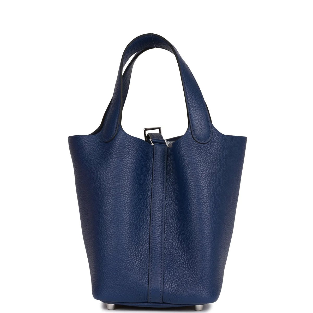 18 Bleu Saphir Palladium Hardware Bucket Bag P55123