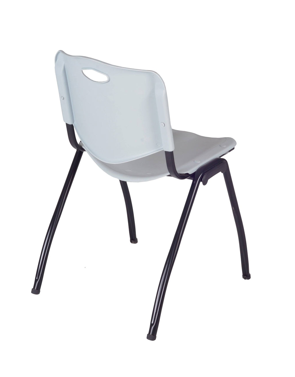 Cherry Training Table with 2 Grey Stack Chairs T125027