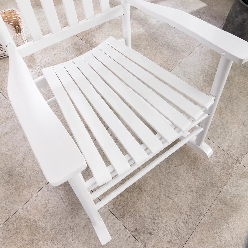 White Wood Rocking Chair W4629