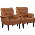 Set of 2 Faux Leather Accent Chair L3538