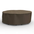 Black Tan Outdoor Oval Patio Table Chairs Combo Cover L31208
