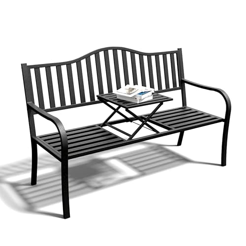 Outdoor Bench with Small Table V9654