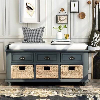 Antique Navy Storage Bench Z227