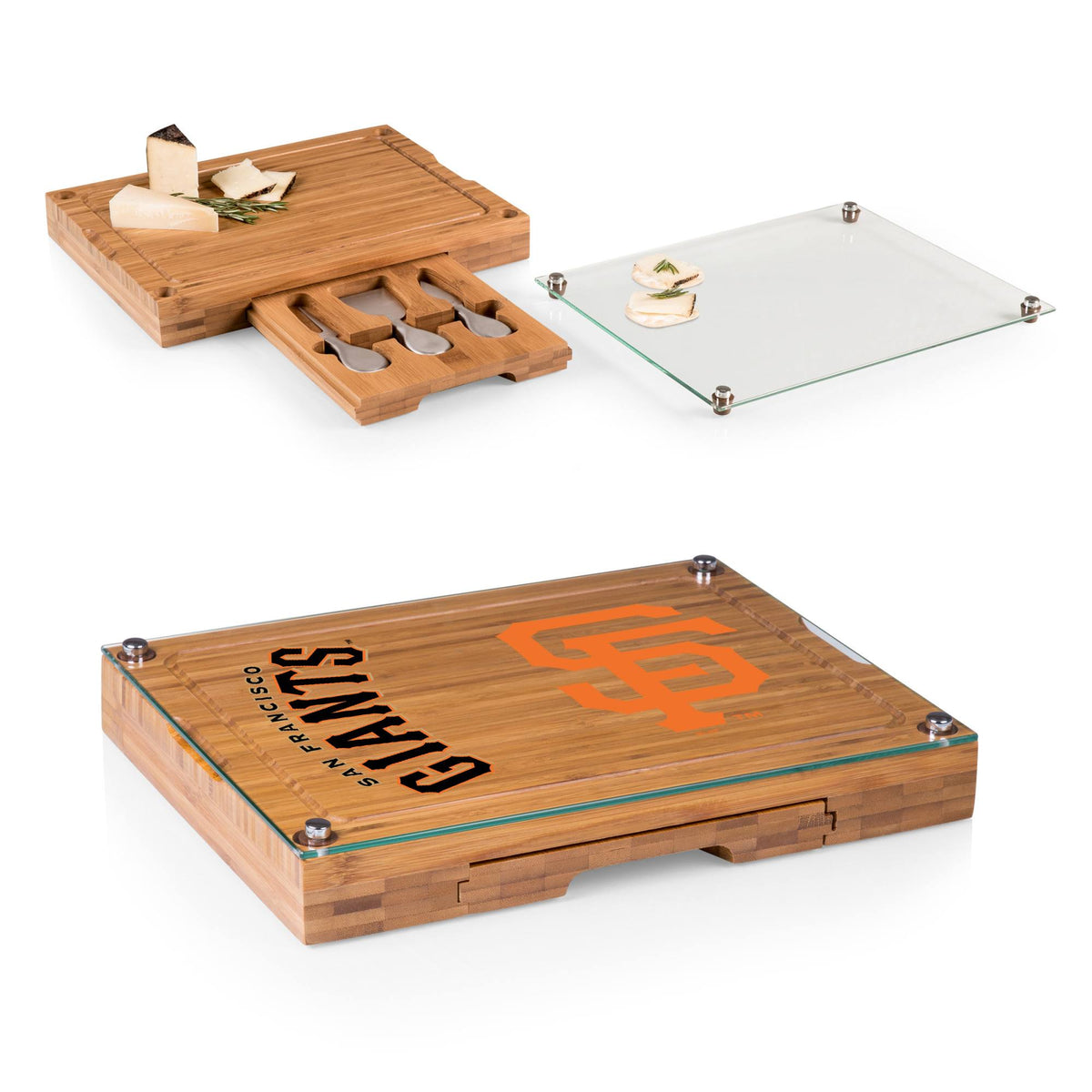 Bamboo Cutting Board and Cheese Tools Set E74543
